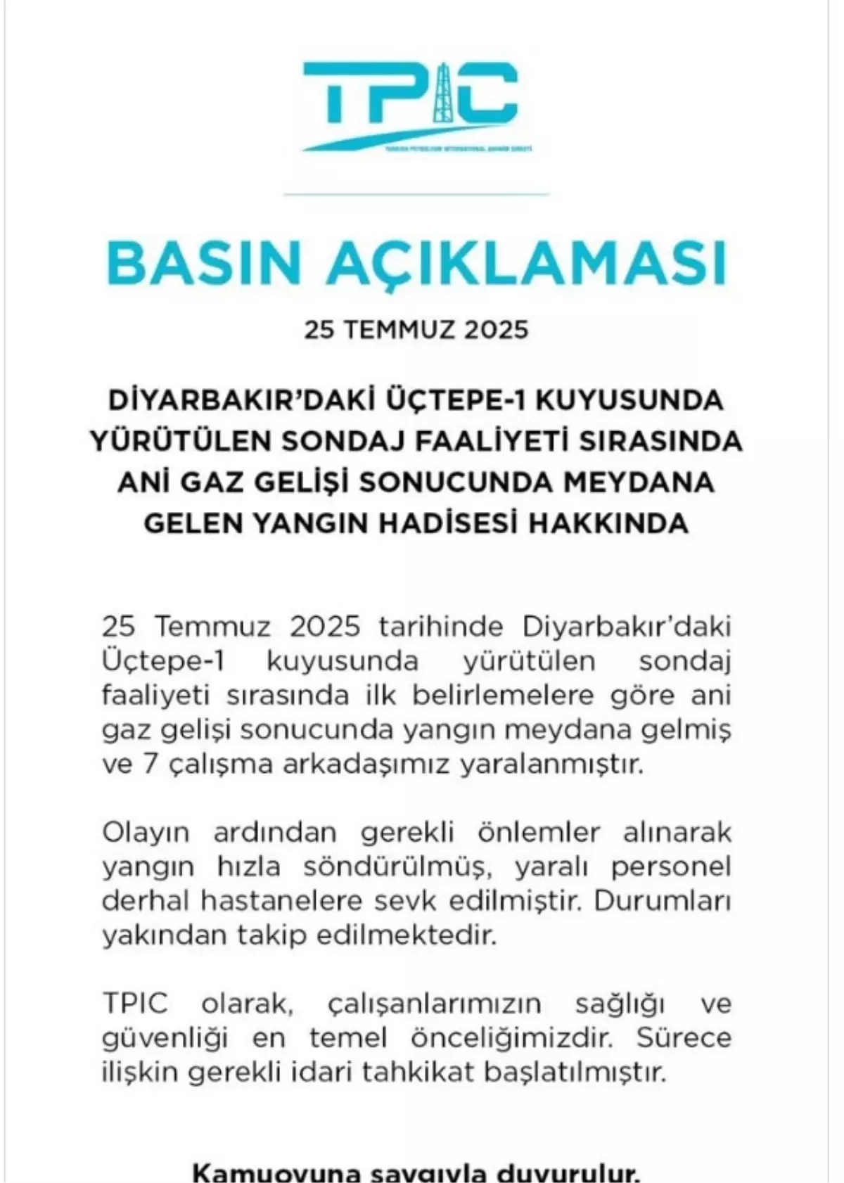 Diyarbakır'daki Sondaj Faaliyetinde Yangın: 7 Yaralı