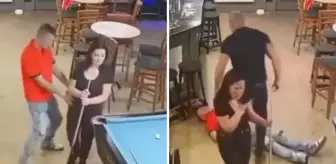 Eşini taciz eden sarhoş adamı tek yumrukla bayılttı