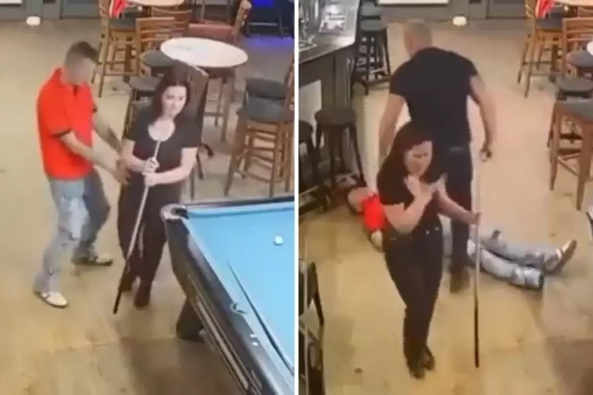 Eşini taciz eden sarhoş adamı tek yumrukla bayılttı