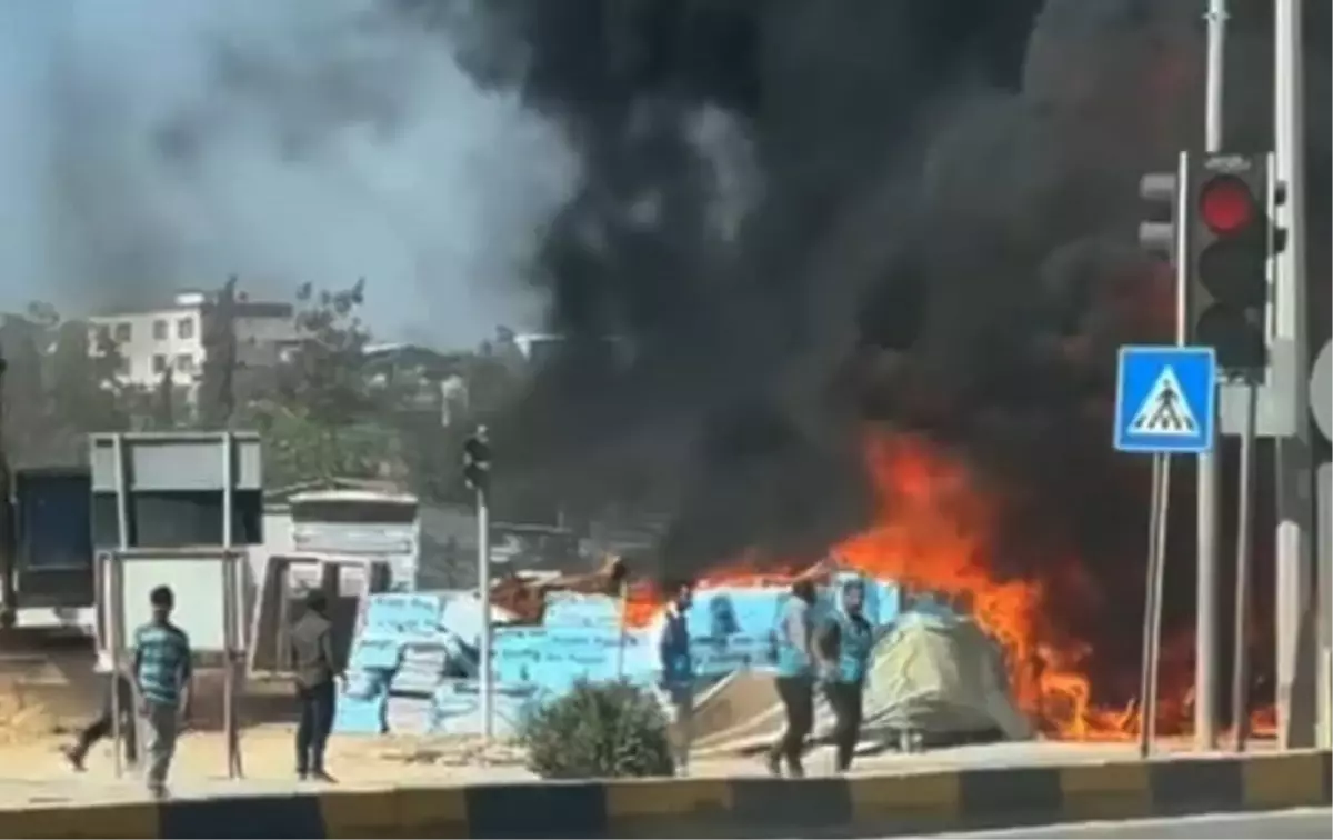 Gaziantep'te İnşaat Alanında Yangın Çıktı