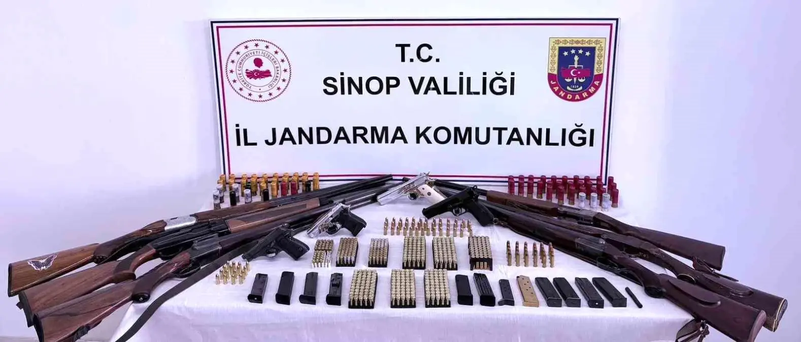 Sinop'ta Ruhsatsız Silah ve Kaçak Ürün Operasyonu