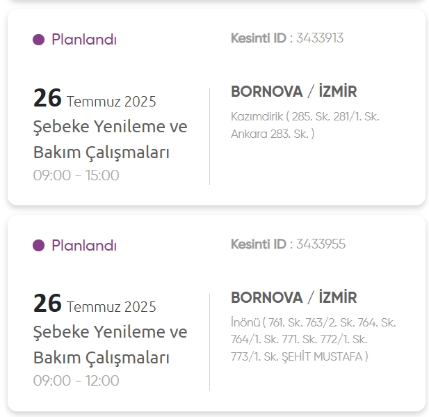 İzmir GEDİZ elektrik kesintisi! 26 Temmuz İzmir'de elektrik kesintisi ne zaman bitecek, elektrikler ne zaman gelecek?
