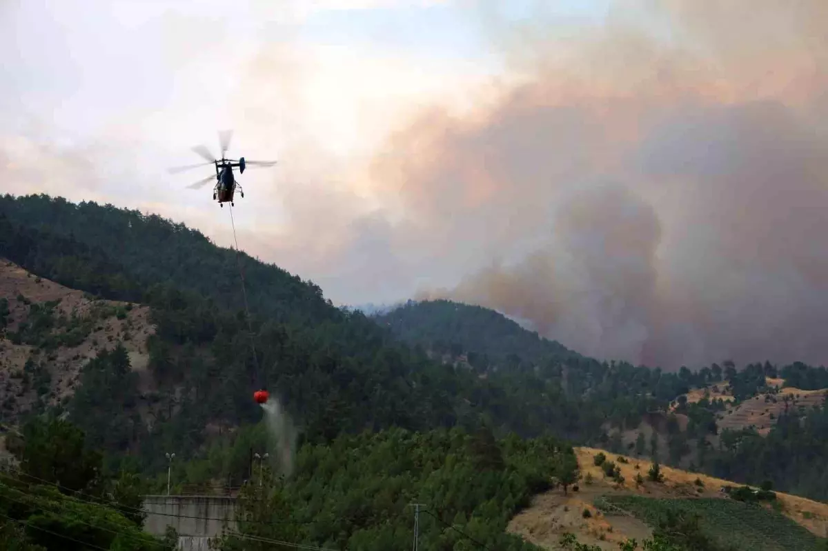 Kahramanmaraş'ta Orman Yangınına Müdahale Devam Ediyor