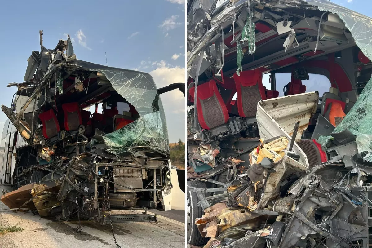 Otobüs tıra arkadan çarptı, çok sayıda yaralı var