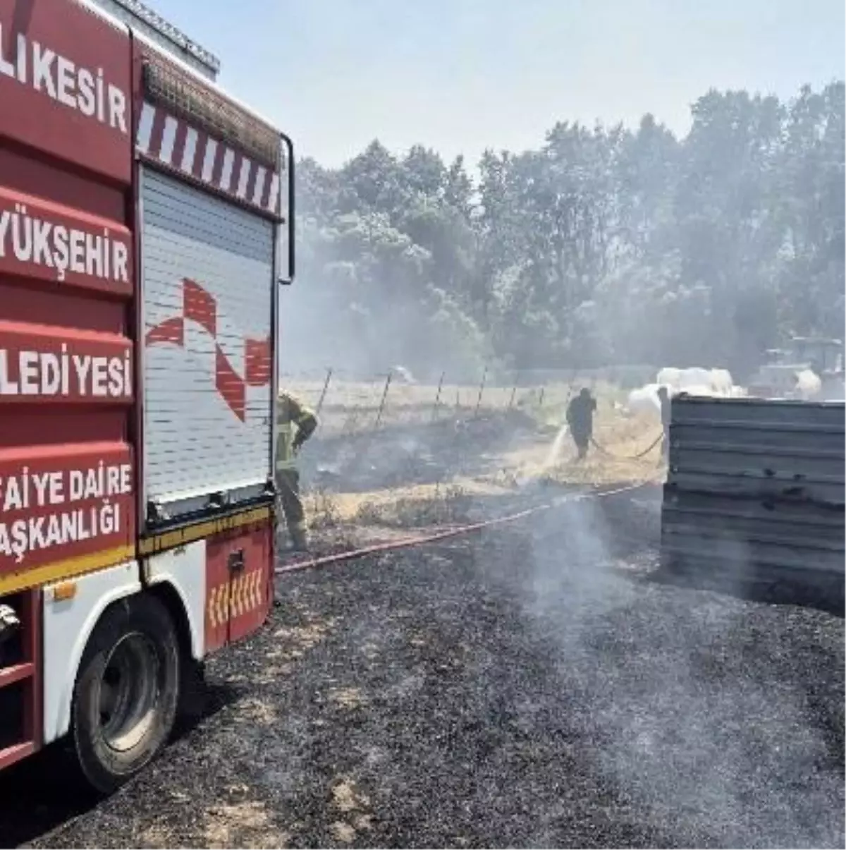 Bandırma'da Anız Yangını Kontrol Altına Alındı