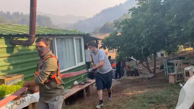 A Woman Caught Among the Flames in the Forest Fire in Bursa