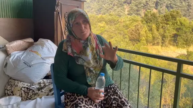 A Woman Caught Among the Flames in the Forest Fire in Bursa