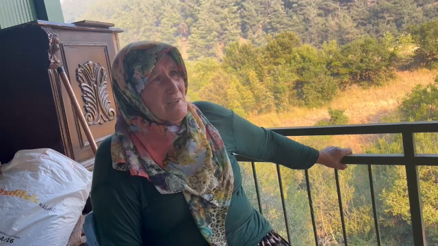 A Woman Caught Among the Flames in the Forest Fire in Bursa