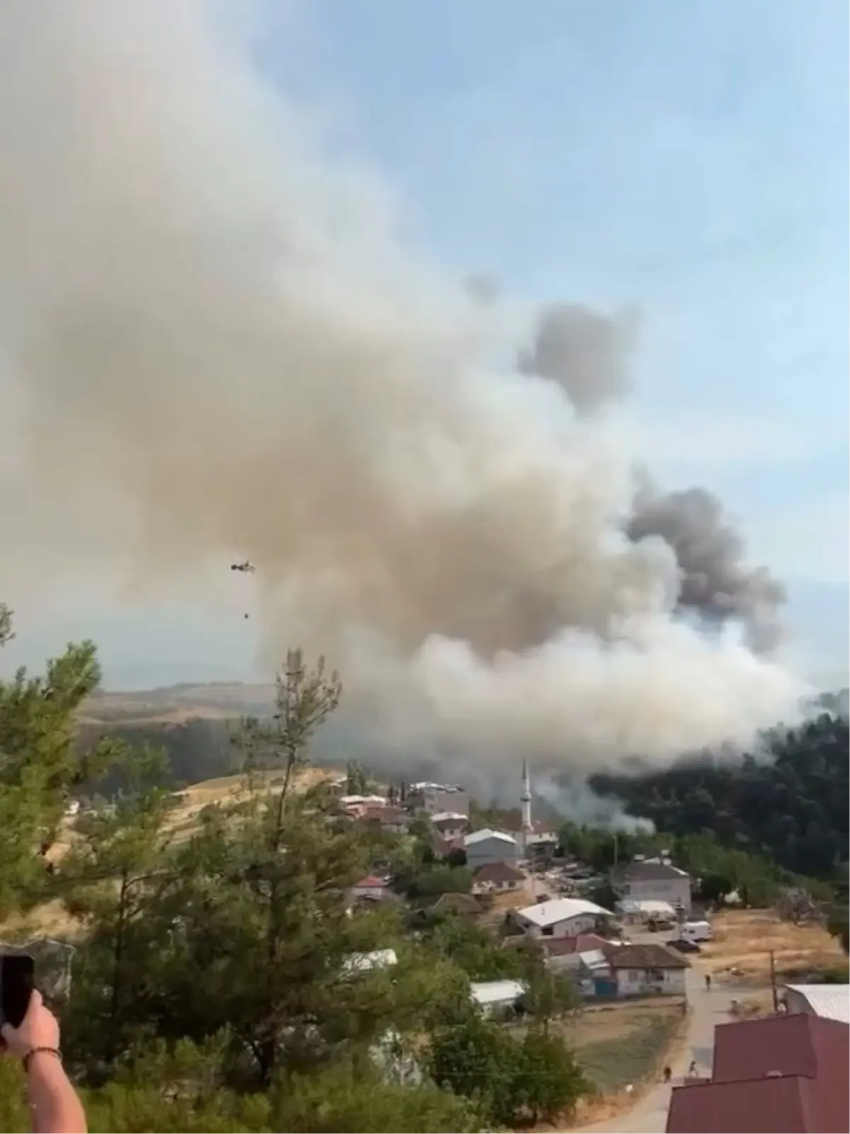 Bursa'da Yangın Ekipleri Alevlerle Mücadele Ediyor