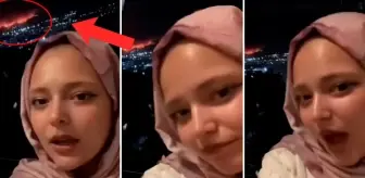 Bursa'daki yangını çeken genç kadın şarkı söyledi: Yanıyor yanaklarım