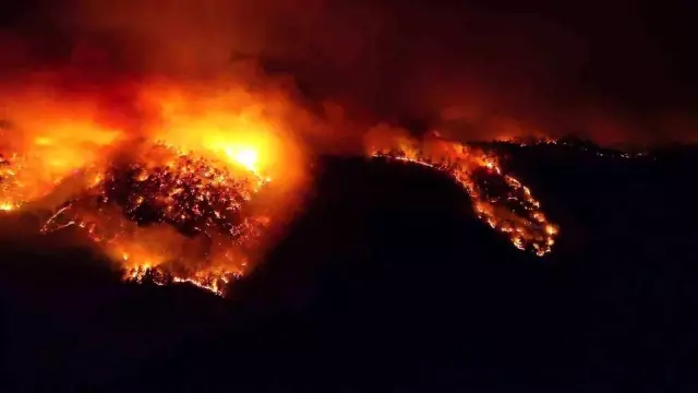 Karabük has been burning for 83 hours! The magnitude of the fire is captured by the drone camera