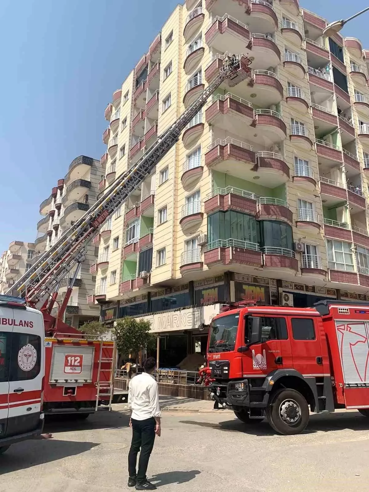 Mardin'de Apartman Dairesinde Yangın Çıktı
