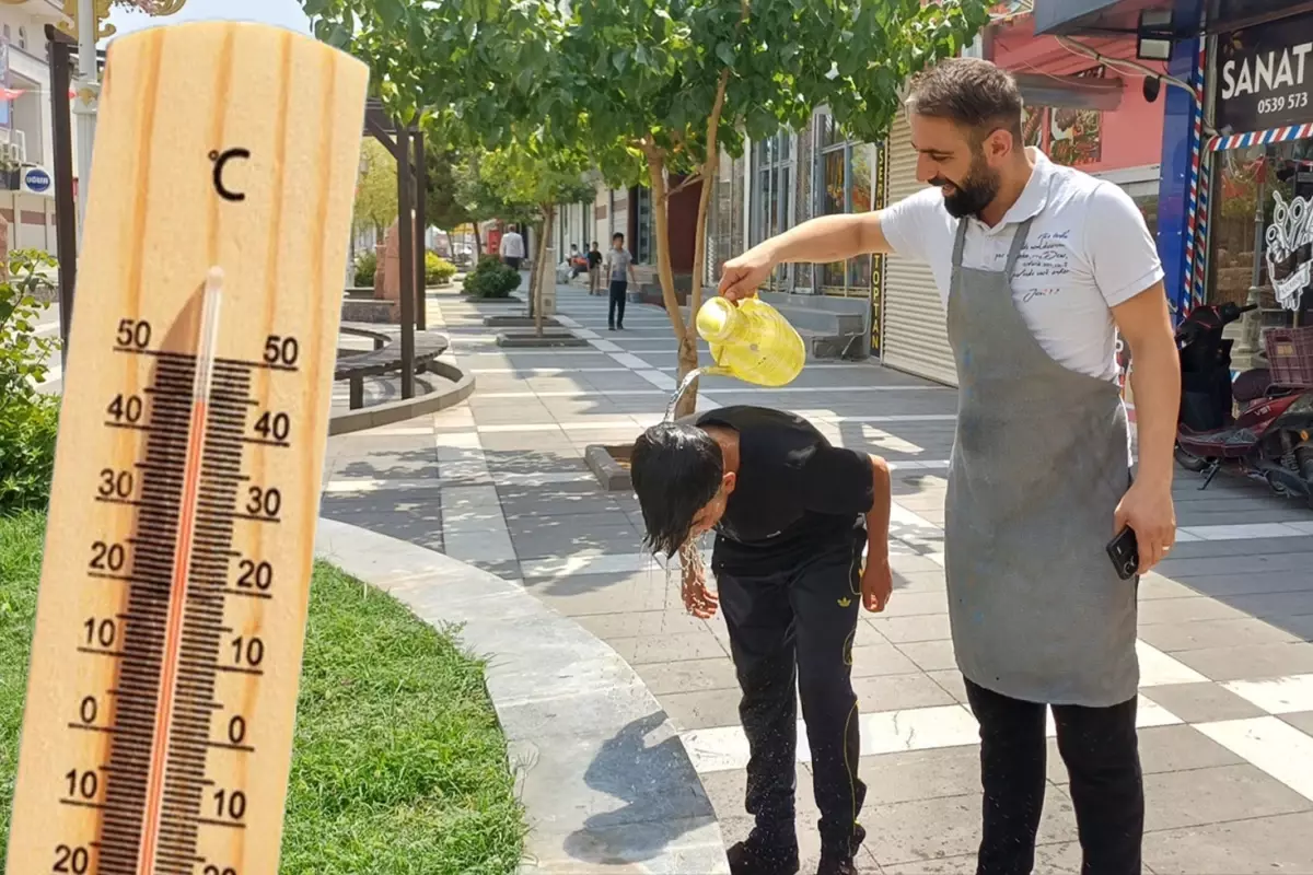 Tüm zamanların sıcaklık rekorunun kırıldığı Silopi'de hayat durma noktasına geldi