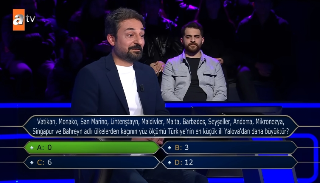 Vatikan, Monako, San Marino, Lihtenştayn, Maldivler, Malta, Barbados, Seyşeller, Andorra, Mikronezya, Singapur ve Bahreyn adlı ülkelerden kaçı...