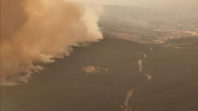The Smoke from the Forest Fire in Bursa Reached the City Center