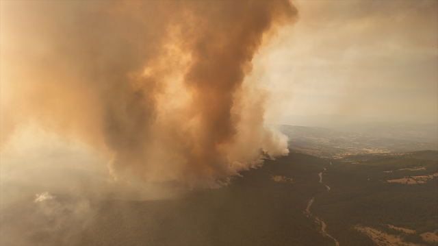 The Smoke from the Forest Fire in Bursa Reached the City Center