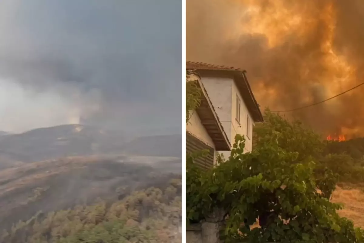 Bursa'dan ürküten görüntü! Yangın anları dron kamerasına böyle yansıdı