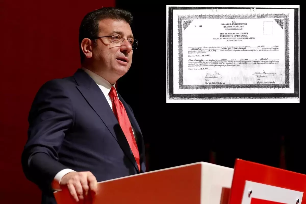 Ekrem İmamoğlu'nun yüksek lisans diploması da iptal edildi