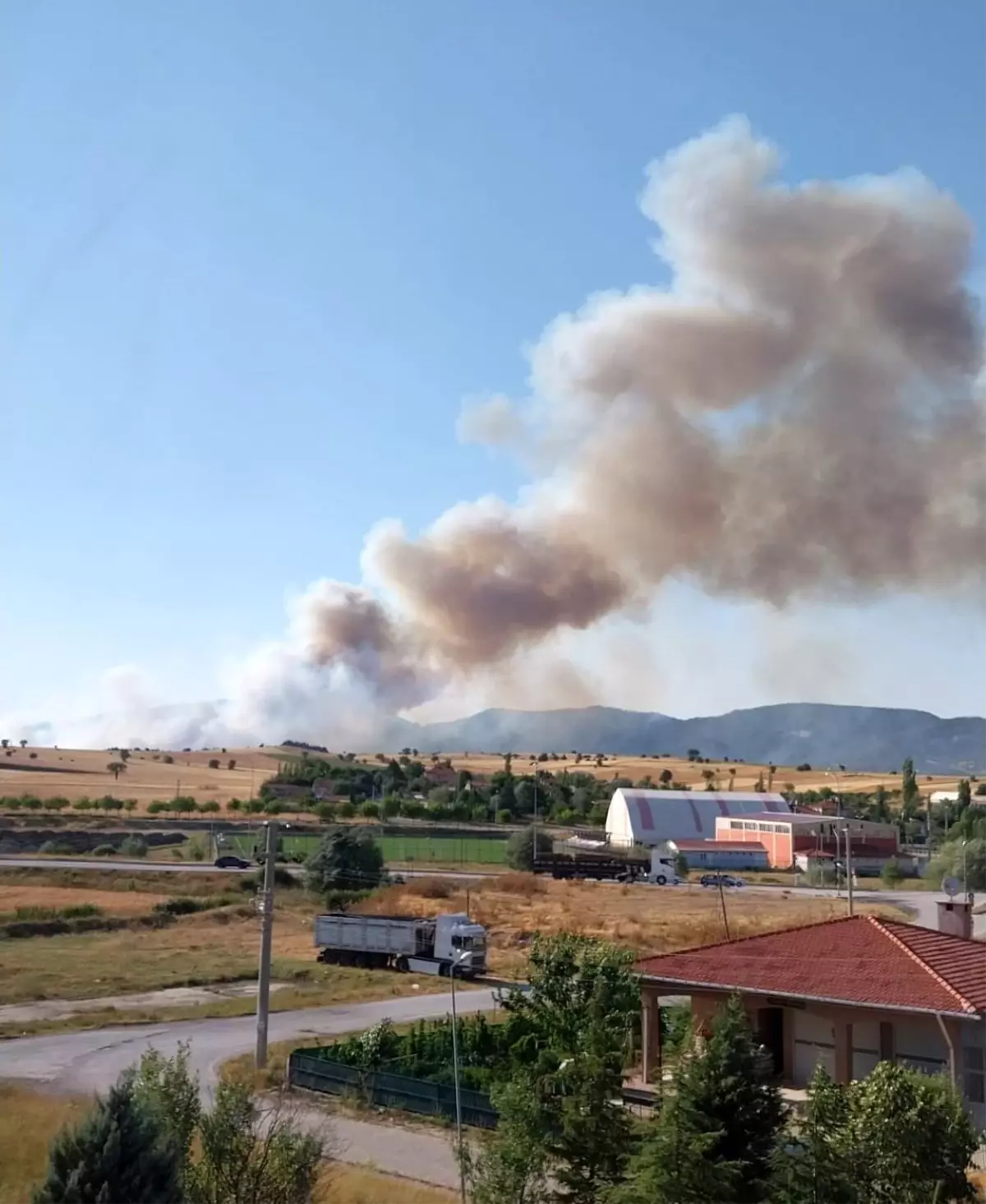 Kütahya'da Orman Yangını: İtfaiye ve Çiftçiler Mücadele Ediyor