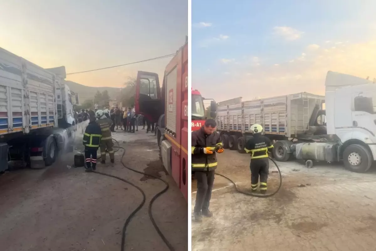 Mardin'de tırın yakıt deposunda patlama! 7 kişi yaralandı