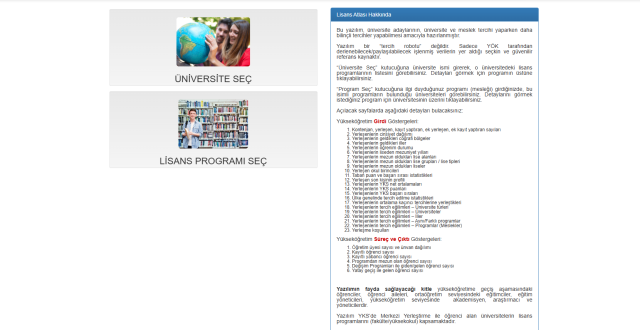 YÖK ATLAS TERCİH ROBOTU YKS tercih robotu 2025 aktif mi?