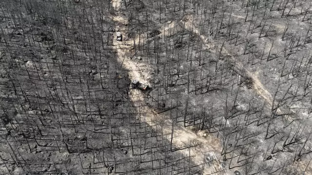 The area where 10 forest workers became martyrs! Vehicles turned to ashes, drag marks on the ground