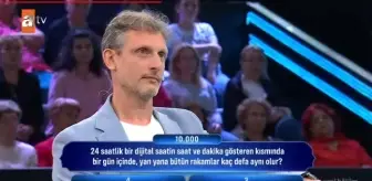 24 saatlik bir dijital saatin saat ve dakika göstergesi kısmında bir gün içinde yan yana bütün rakamlar kaç defa aynı olur?