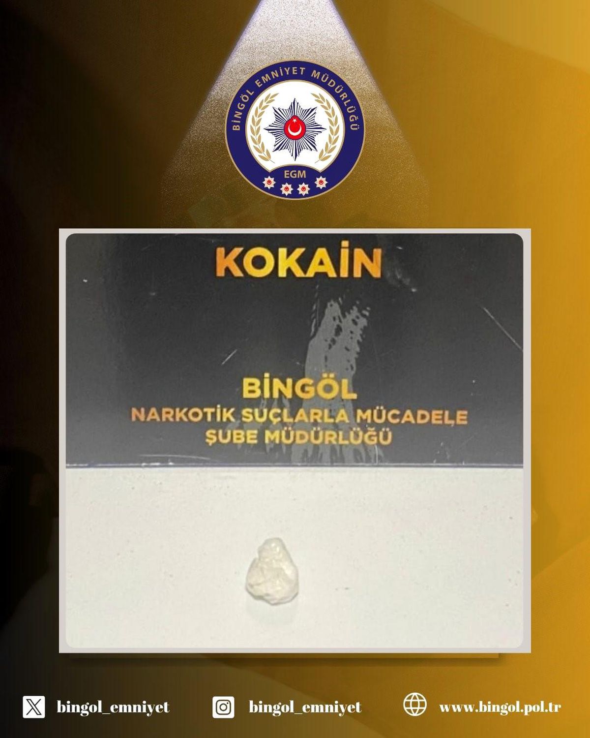 Bingöl'de Uyuşturucu Operasyonu: 0,47 Gram Kokain Ele Geçirildi