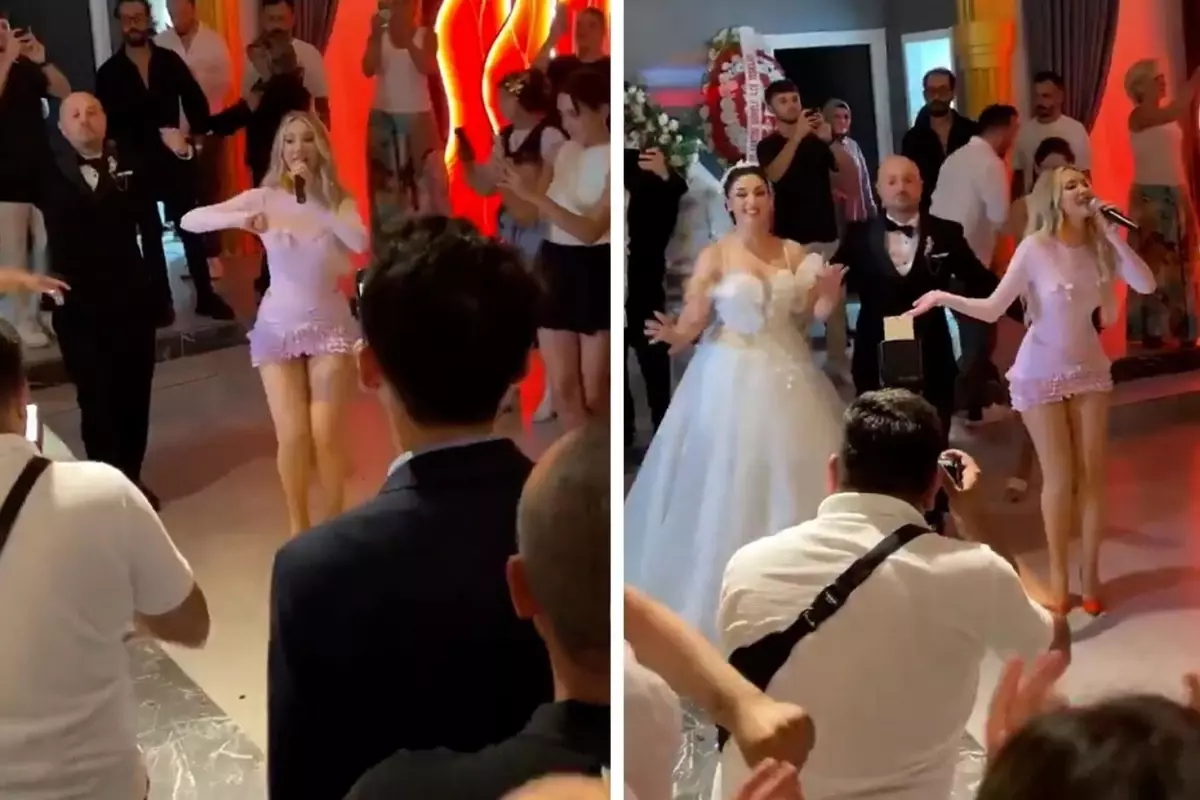Dünyaca ünlü şarkıcı Otilia, Giresun'daki bir düğünde sahne aldı