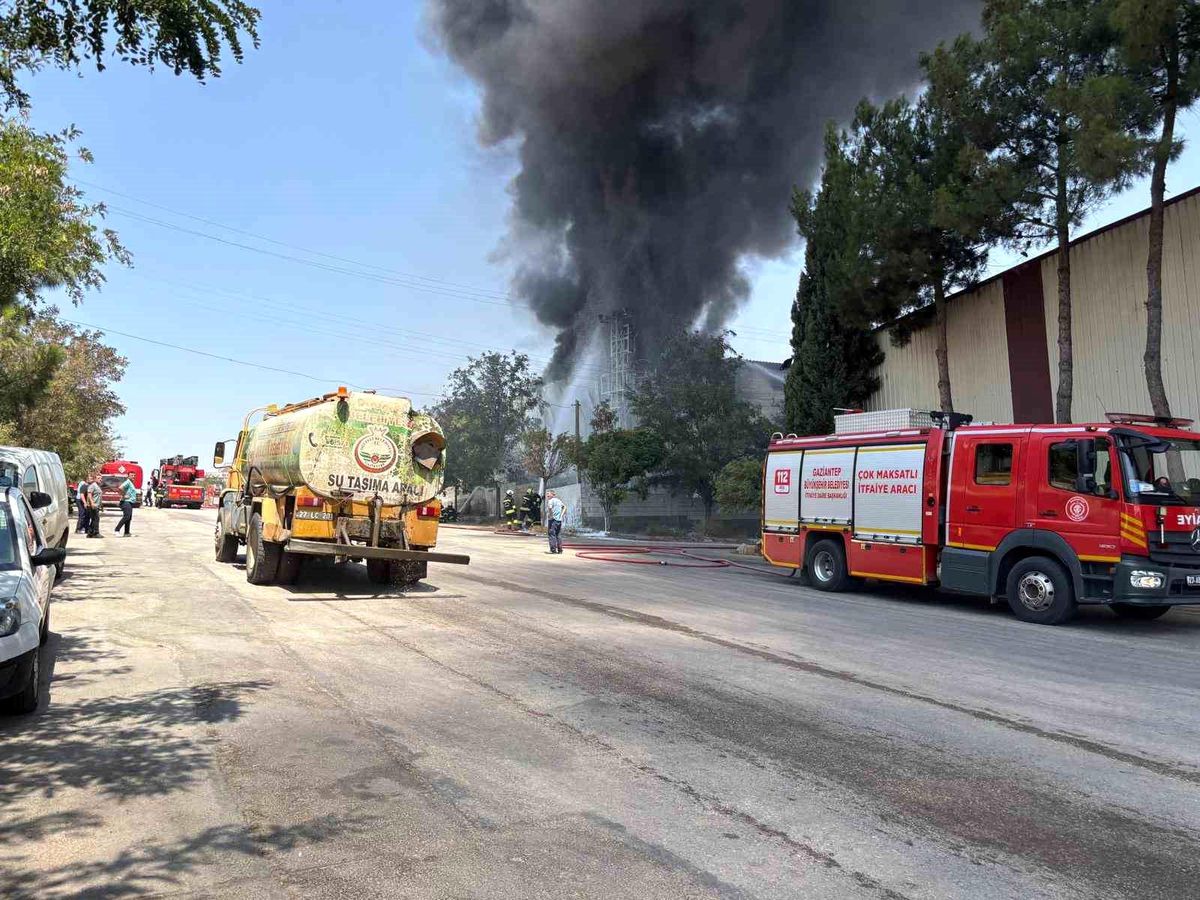 Gaziantep'te Halı Fabrikasında Yangın