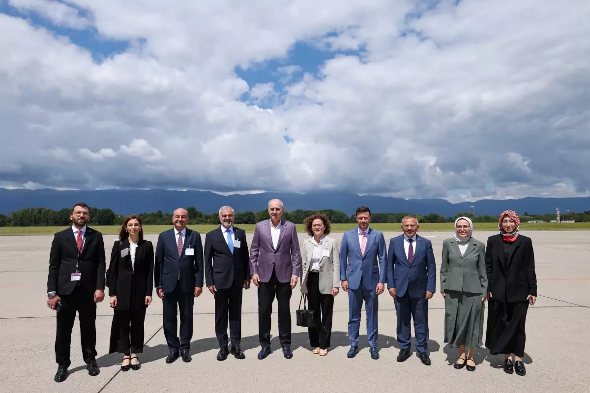 TBMM Başkanı Numan Kurtulmuş, Cenevre'ye Ulaştı