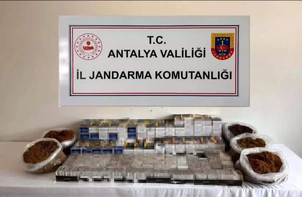 Antalya'da Kaçak Tütün Operasyonu: 40 Bin Makaron ve 25 Kilogram Tütün Ele Geçirildi
