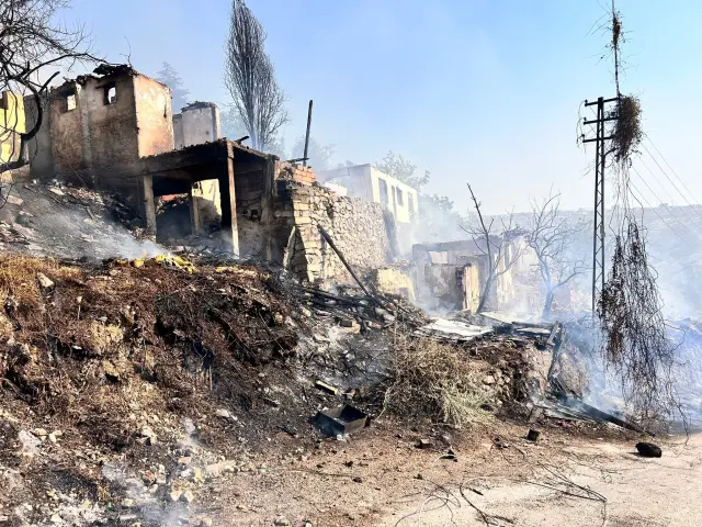 The fire that broke out in the wooded area of Ankara spread to the shanty houses