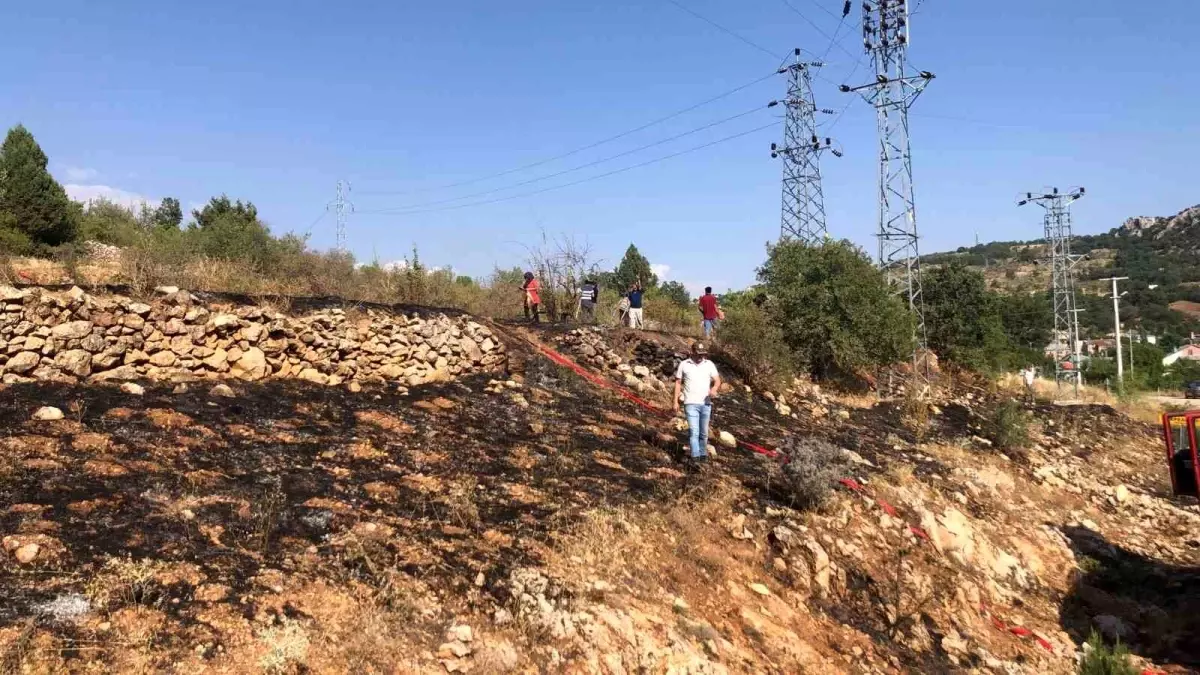 Konya'da Yol Kenarında Yangın Paniği