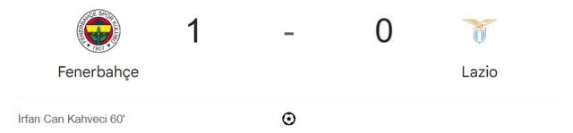 Fenerbahçe Lazio maçı kaç kaç, bitti mi? MAÇ SONUCU! Fenerbahçe Lazio golleri kim attı, canlı maç anlatımı!