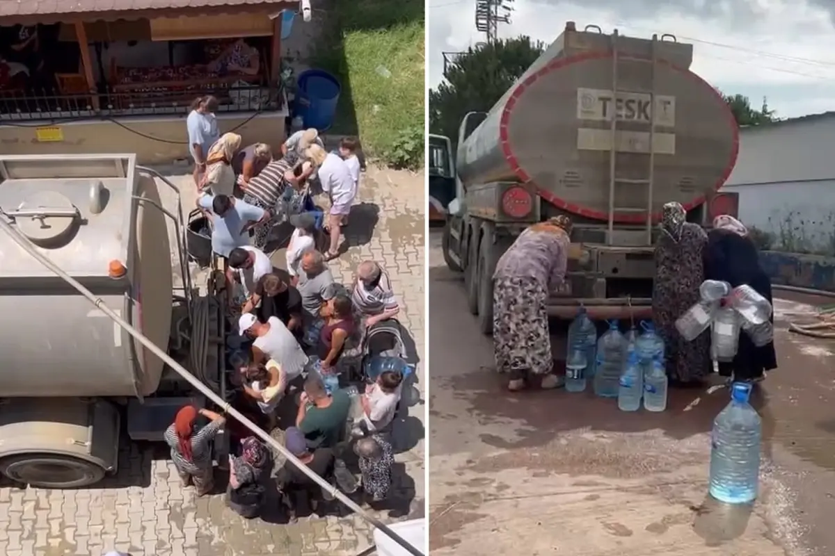 Kentte kriz derinleşiyor! Vatandaşlar tanker ve çeşme önlerinde kuyrukta