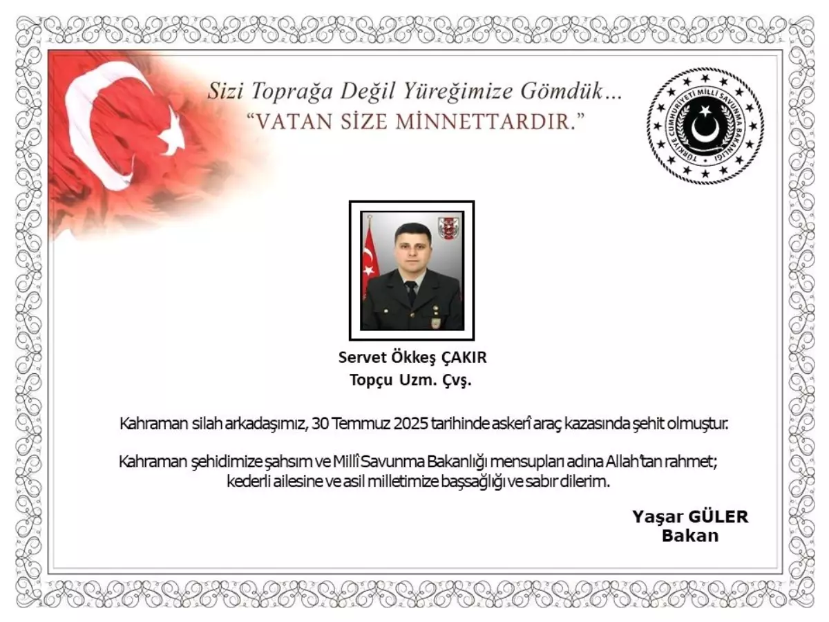 Edirne'de Askeri Araç Kazası: Bir Şehit