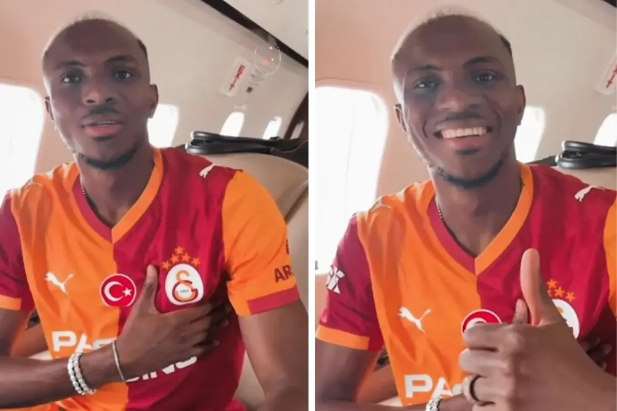Osimhen ilk mesajını uçakta verdi: Sadece Galatasaray