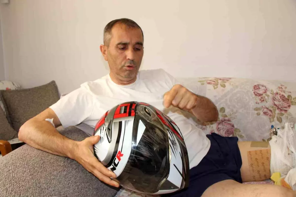 Amasya'da Motosiklet Kazası: Kaskın Önemi Kurtardı