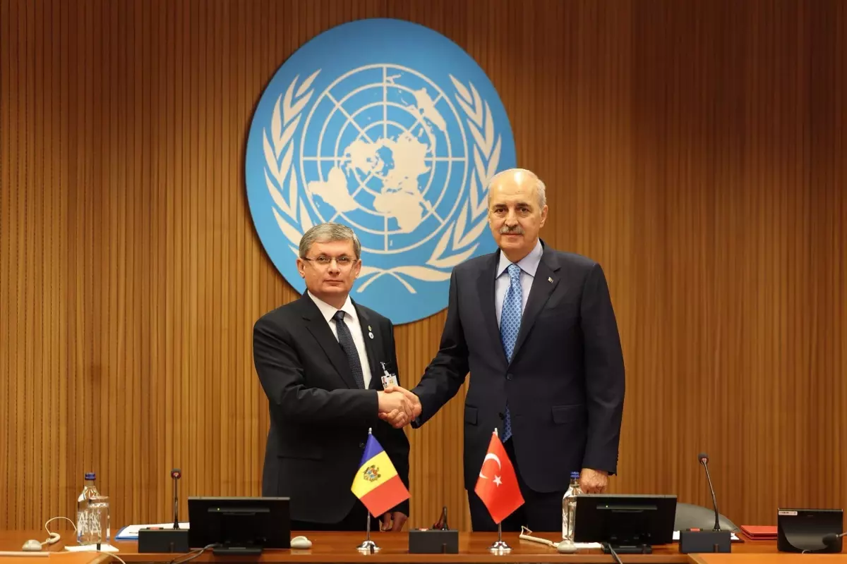 TBMM Başkanı Kurtulmuş, Moldova Parlamento Başkanı ile Görüştü