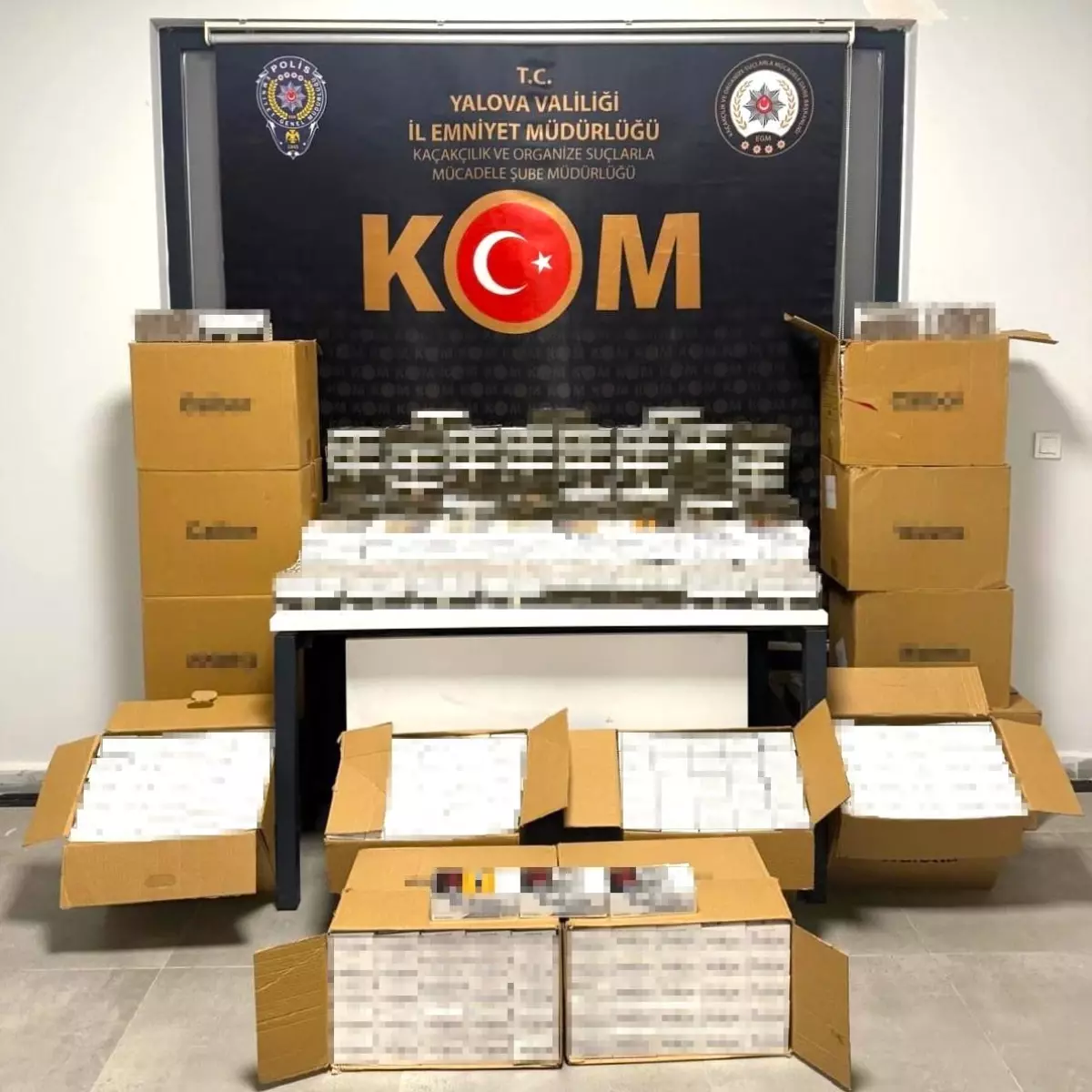 Yalova'da Kaçak Doldurulmuş Makaron Operasyonu
