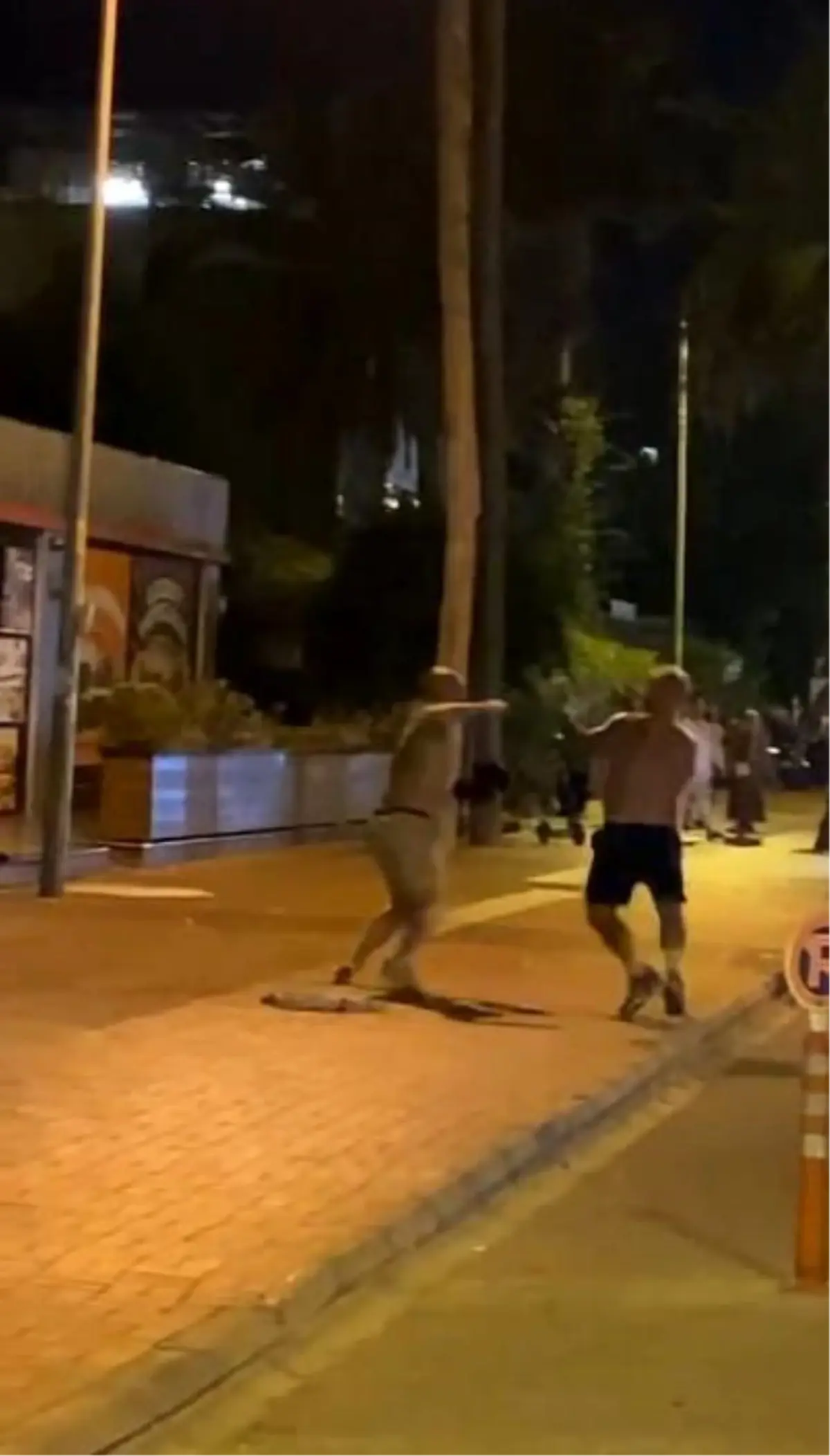 Alanya'da İki Rus Turistin Kavgası Kameralara Yansıdı