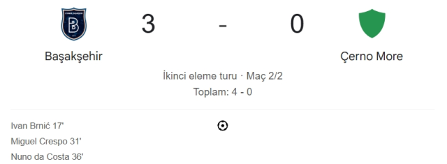 Başakşehir Cherno More maçı kaç kaç, bitti mi? MAÇ SONUCU! Başakşehir Cherno More golleri kim attı, canlı maç anlatımı!