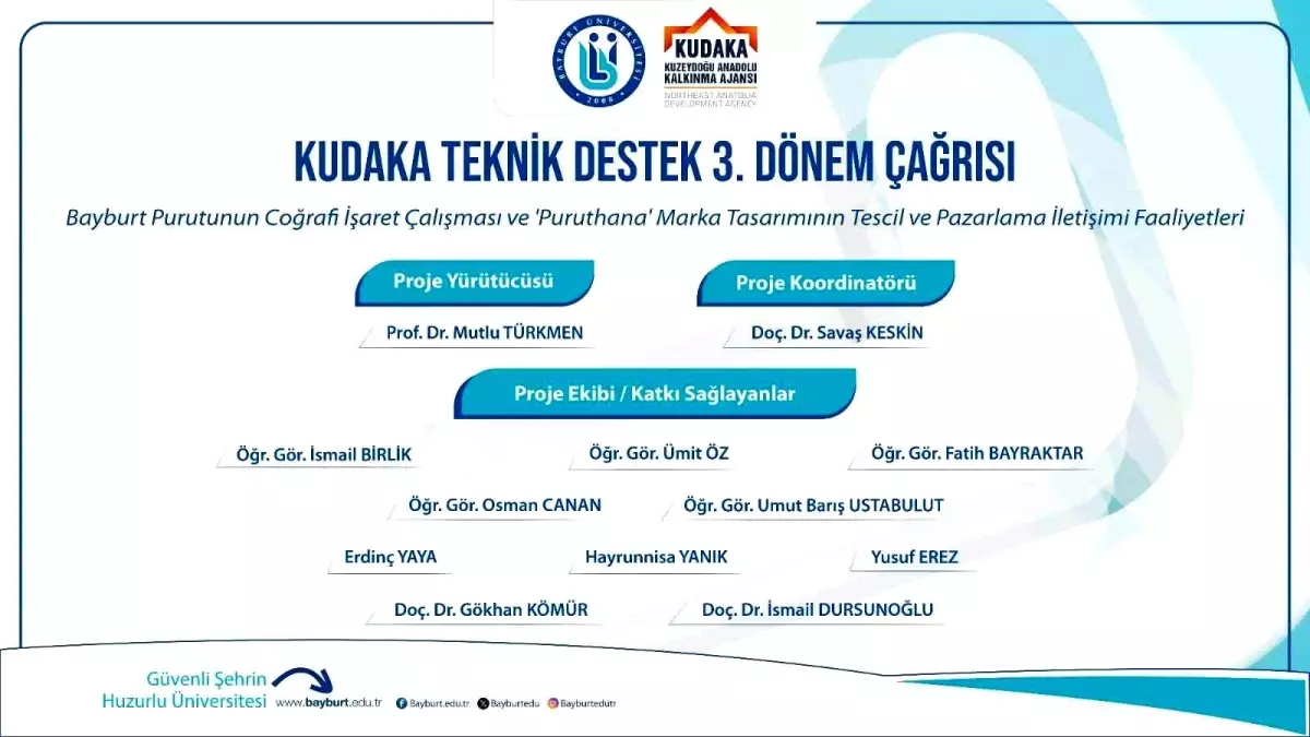 Bayburt Üniversitesi'nden Purut için Önemli Proje