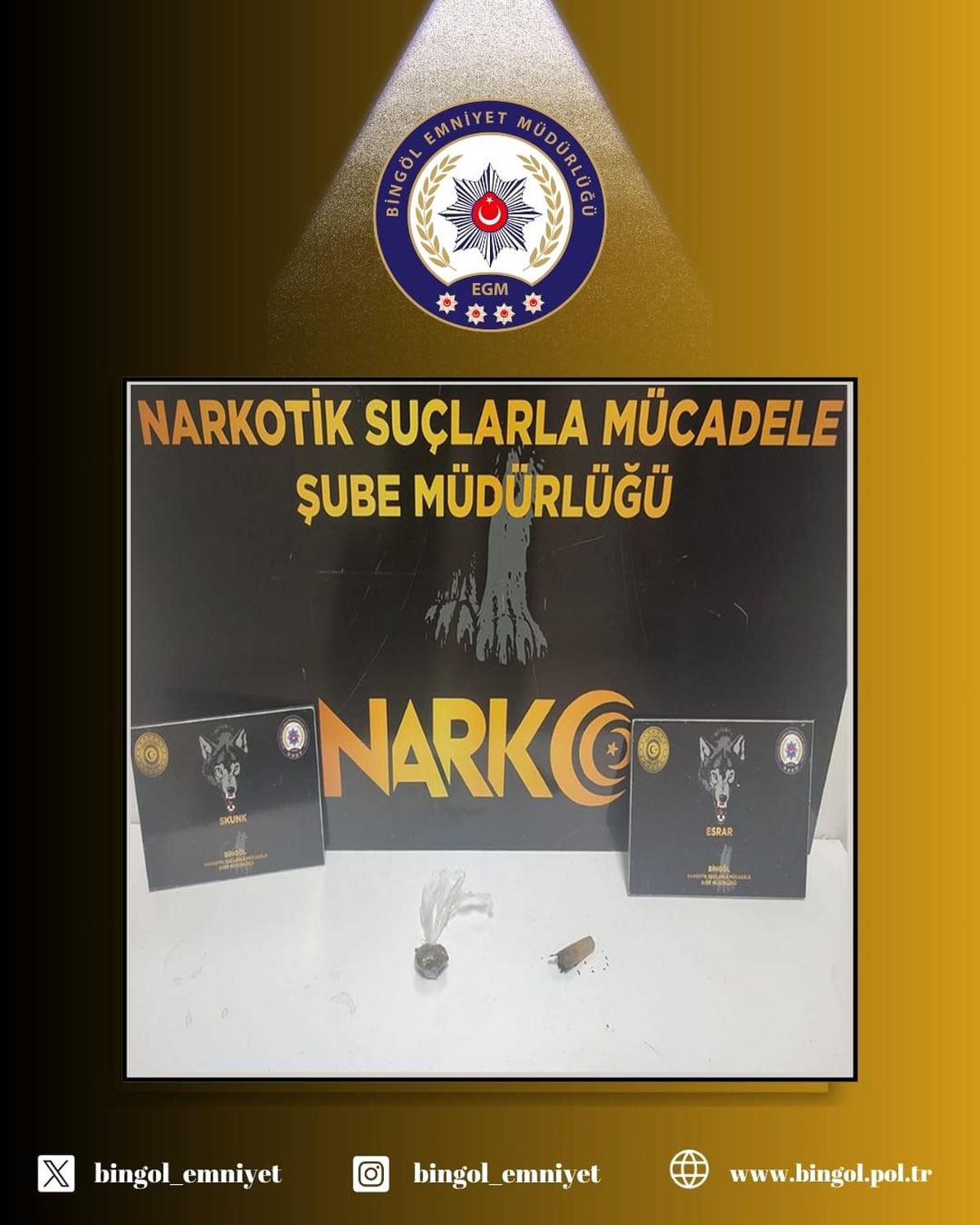 Bingöl'de Uyuşturucuyla Mücadelede Yeni Başarı