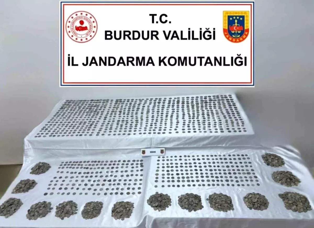 Burdur'da Tarihi Sikkeler Ele Geçirildi