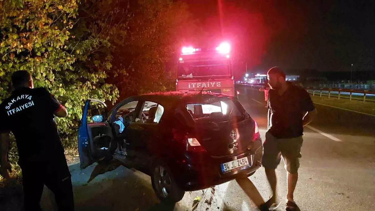 Sakarya'da Kontrolden Çıkan Araç Şarampole Yuvarlandı: Anne ve İki Çocuğu Yaralandı