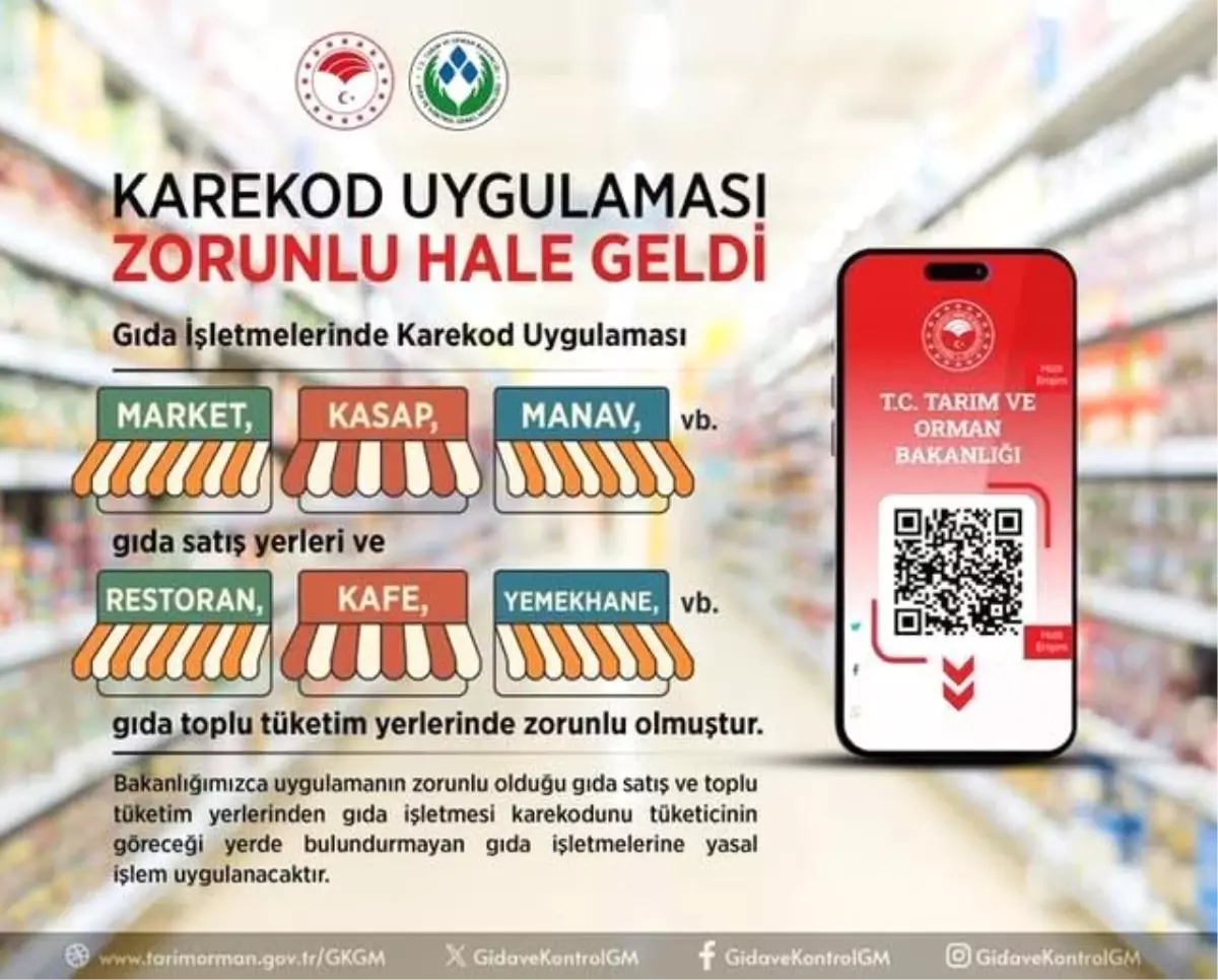 Elazığ'da Gıda İşletmelerinde Karekod Uygulaması Zorunlu Hale Geldi