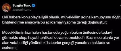 Allegation from Göksu Çelebi's family through his lawyer: 'Serious negligence occurred in the hospital'