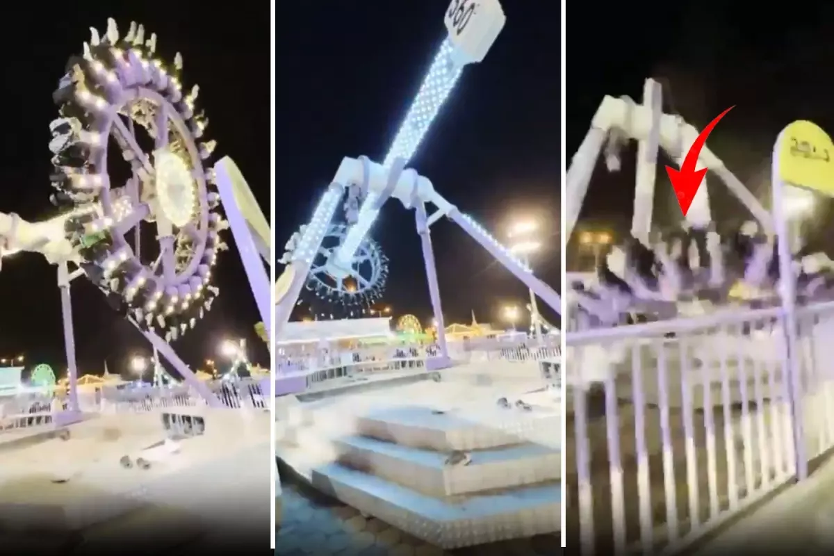 Lunaparkta facia! Eğlence aracı ortadan ikiye kırıldı, çok sayıda yaralı var